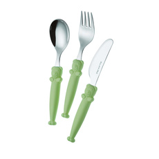 Children's cutlery PAPPALLEGRA GREEN 3-piece set