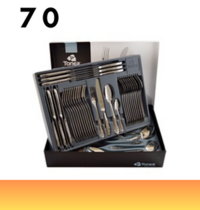 70-piece cutlery sets / gold plated