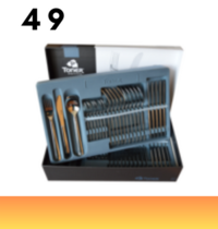 49-piece cutlery sets / gold plated