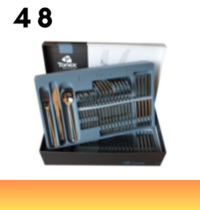 48-piece cutlery sets / gold plated