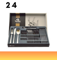 24-piece cutlery sets / gold plated