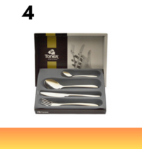 4-piece cutlery sets / gold plated
