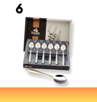 6-piece coffee/tea spoon sets / gold plated