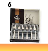 6-piece cake fork sets / gold plated