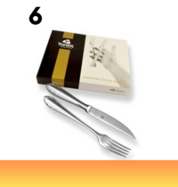 6-piece pizza cutlery sets / gold plated