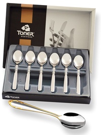 6-piece moka spoon sets / gold plated