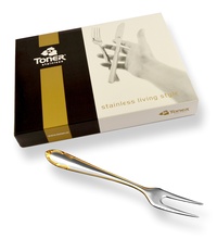 6-piece cocktail fork sets / gold plated
