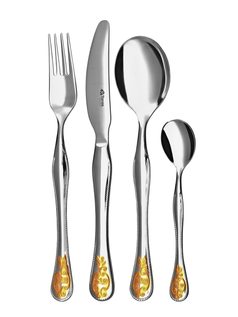 BAROKO GOLD cutlery 4-piece set