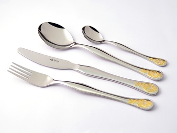 Gold-plated cutlery BAROKO 4-piece set