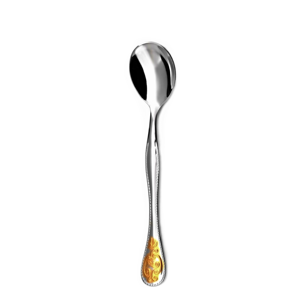 Gold-plated coffee spoon BAROKO