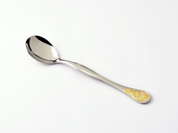 Gold-plated coffee spoon BAROKO