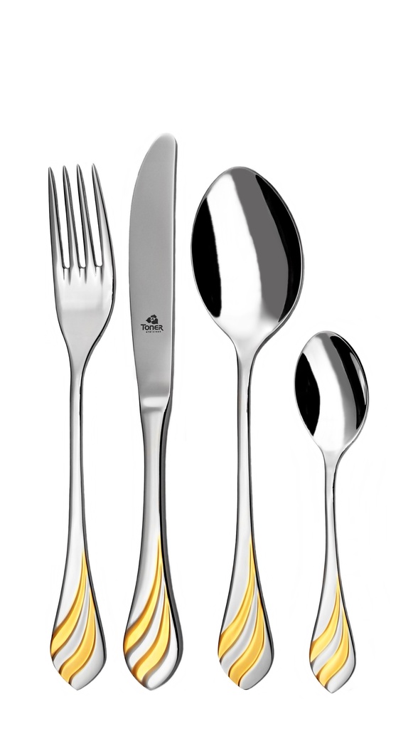 MELODIE GOLD cutlery 4-piece - prestige packaging
