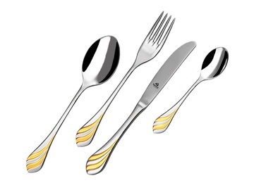  Besteck vergoldet MELODIE 4-teiliges Set