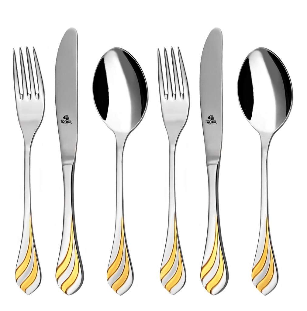 MELODIE GOLD appetizer & dessert cutlery 6-piece set