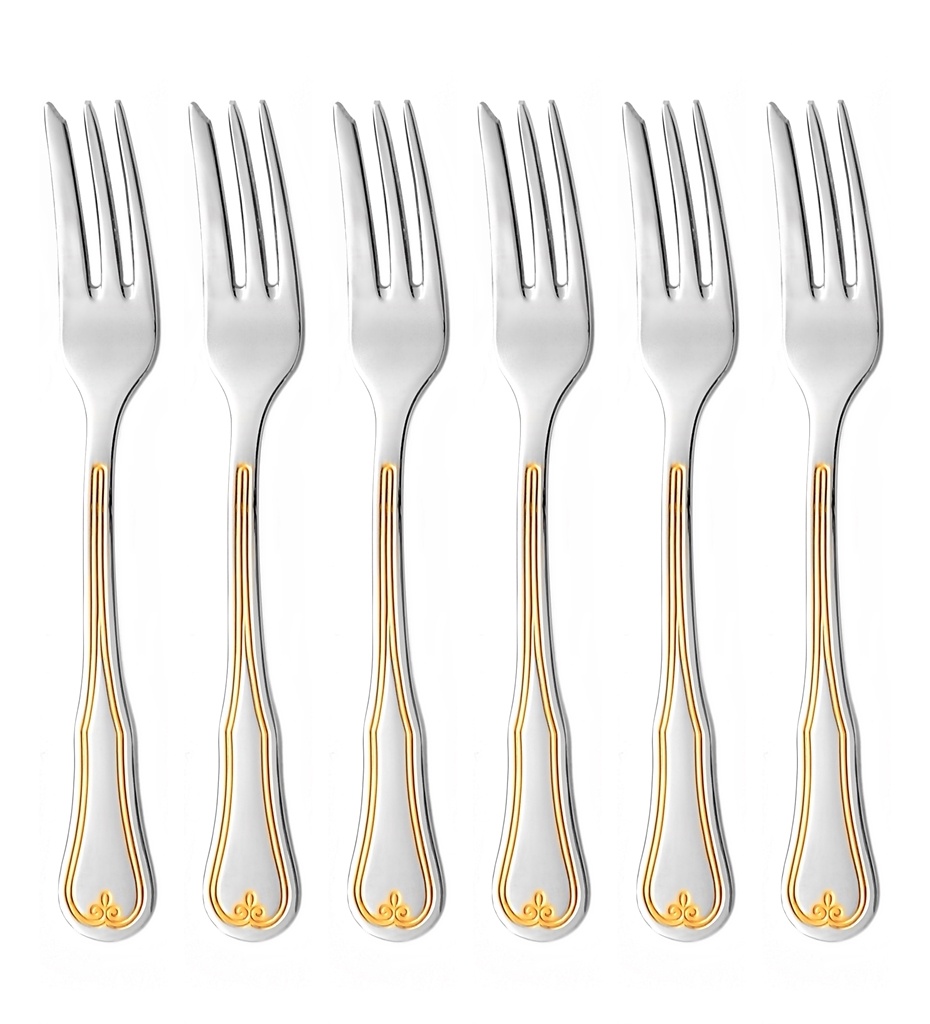 BOHEMIA GOLD cake fork 6-piece - prestige packaging