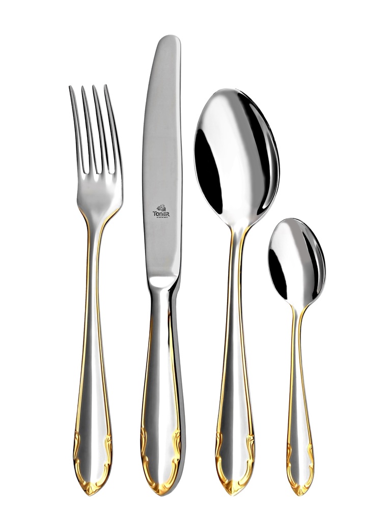 Gold-plated model CLASSIC PRESTIGE - 4-piece cutlery set