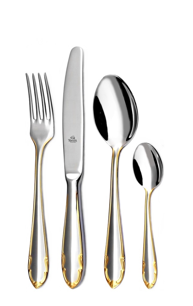 Gold-plated model CLASSIC PRESTIGE - 70-piece cutlery set