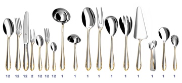 Besteck vergoldet CLASSIC PRESTIGE 84-teiliges Set