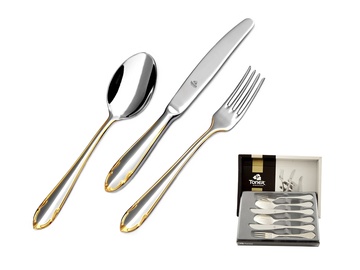 CLASSIC PRESTIGE GOLD appetizer & dessert cutlery 6-piece set