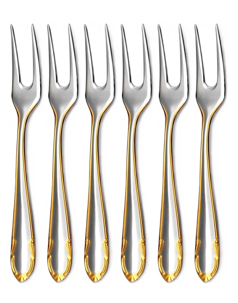 CLASSIC PRESTIGE GOLD cocktail fork 6-piece - prestige packaging