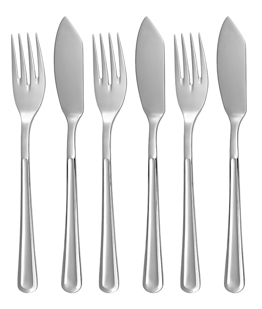 PRAHA fish cutlery 6-piece set