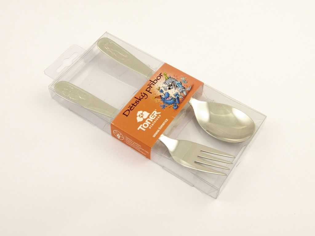 Model PIPI - children's cutlery - 2-piece modern set.