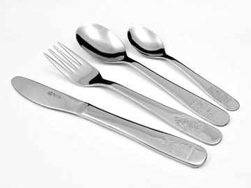 Kinderbesteck ČTYŘLISTEK 4-teiliges Prestige-Set