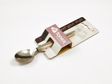 BISTRO latté spoon 6-piece - hanging-tab packaging