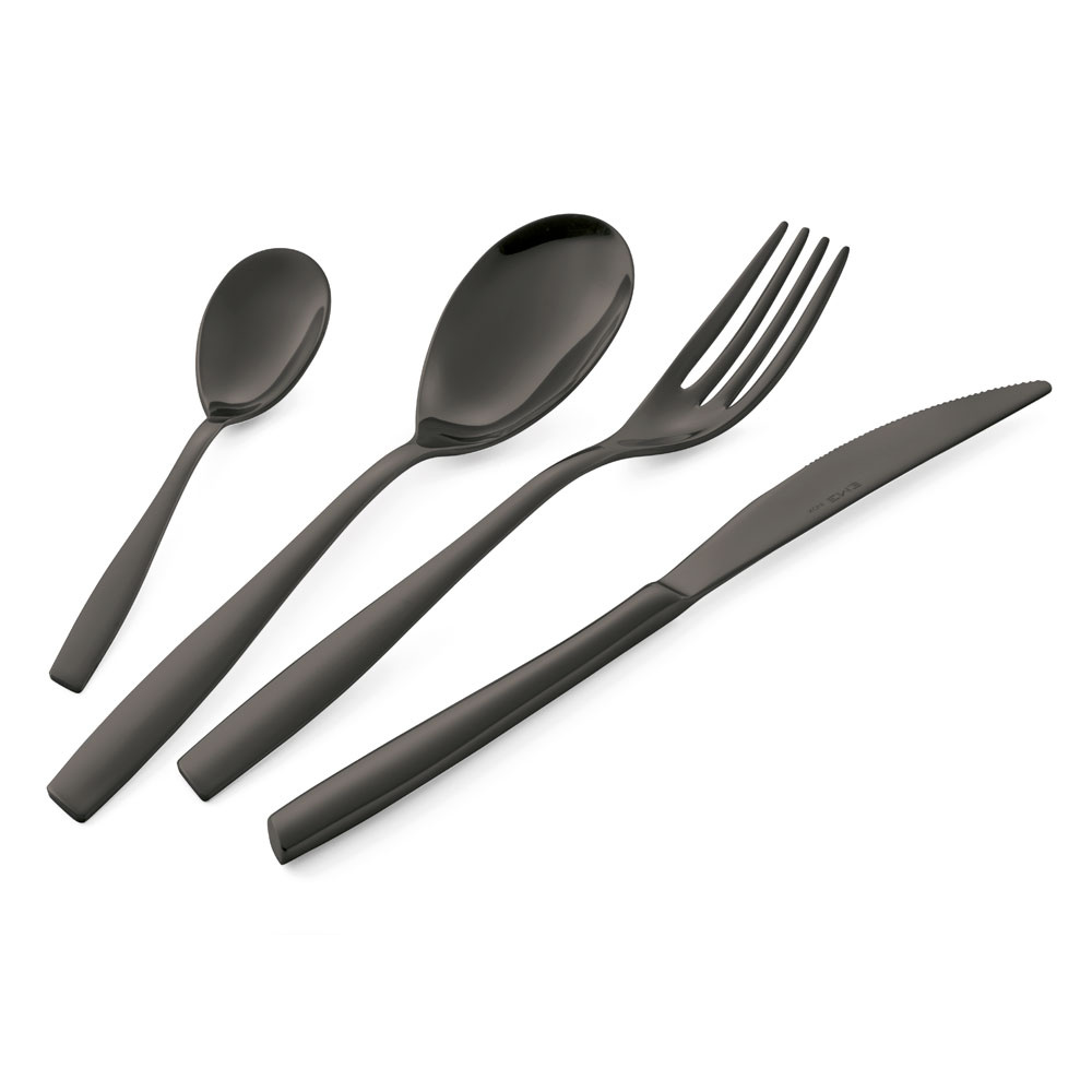 Schwarzes Besteck ELEVEN - 24-teiliges Set 