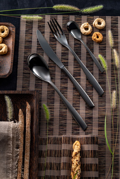 ELEVEN black cutlery - 24-piece set