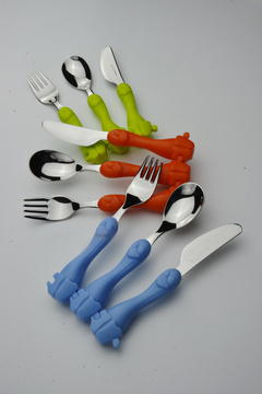 Children's cutlery PINGO GREEN 3-piece set