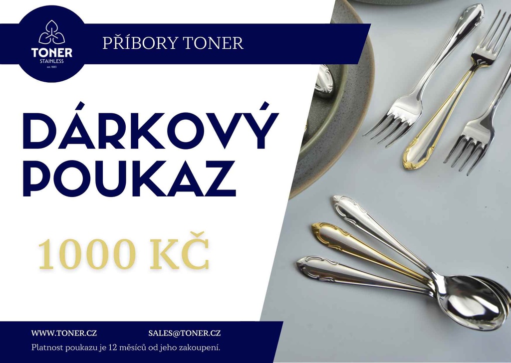 TONER Cutlery: Gift voucher worth CZK 1,000