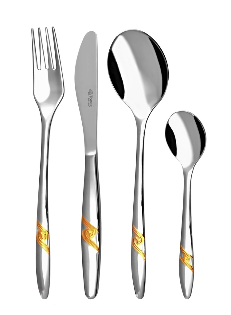 ROMANCE GOLD cutlery 4-piece - prestige packaging