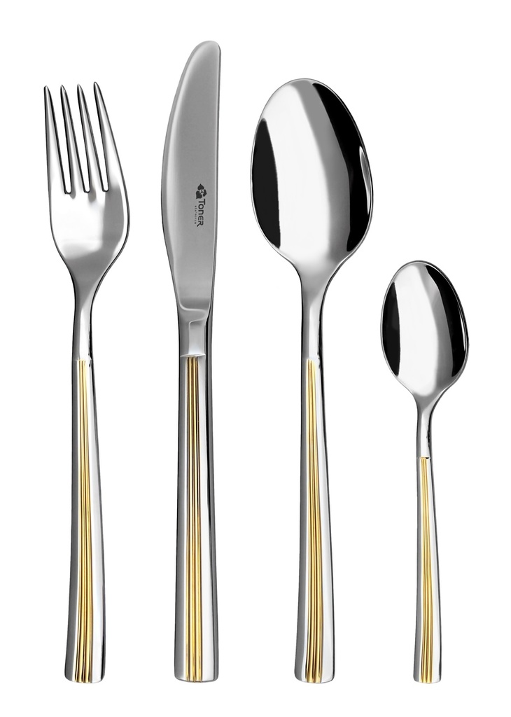 JULIE GOLD cutlery 4-piece set