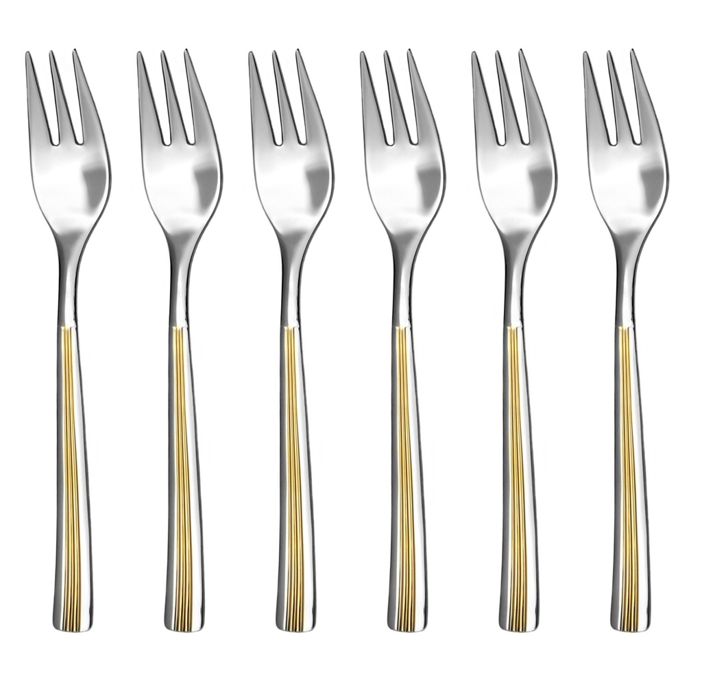 JULIE GOLD cake fork 6-piece set