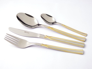 Gold-plated cutlery ART 24-piece set