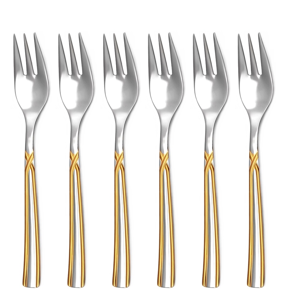 ART GOLD cake fork 6-piece - prestige packaging